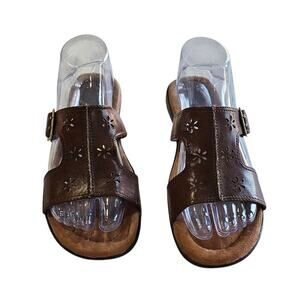 Life Stride Escape Vegan Leather Sandal Brown Size 8